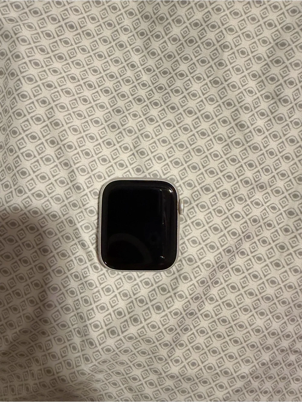Apple Black Smartwatch Face with Silver Bezel